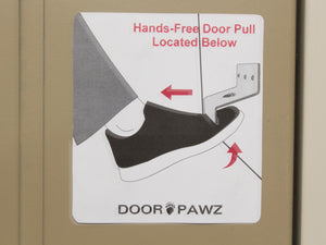 Ouvre-porte sans contact Grizzly Door Pawz - Bride vers le bas
