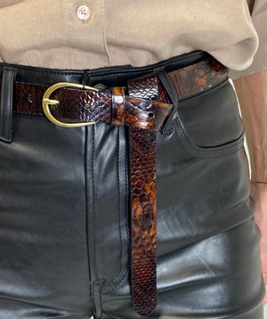 Lily-25mm Italian Patent Leather Belt