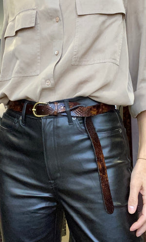 Lily-25mm Italian Patent Leather Belt
