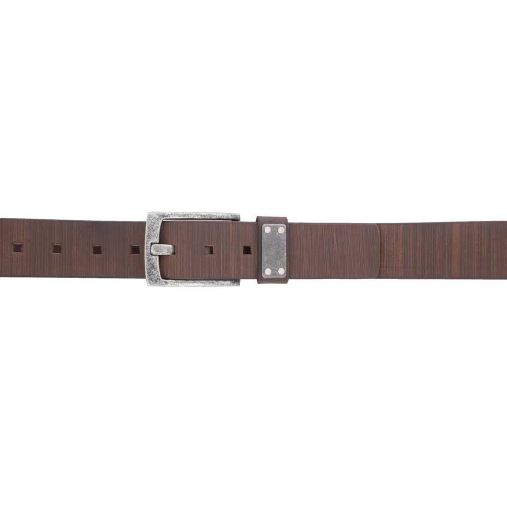 Silver Jeans Co. Ceinture en cuir véritable gaufré linéaire 38 mm