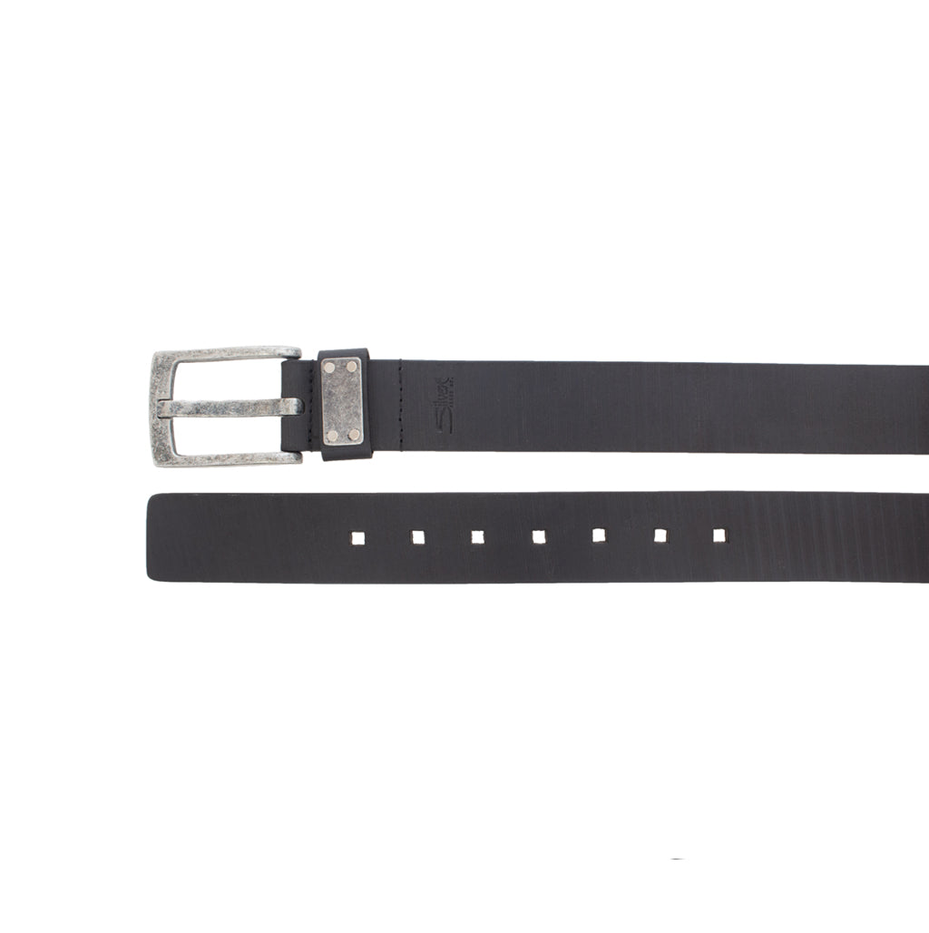 Silver Jeans Co. Ceinture en cuir véritable gaufré linéaire 38 mm