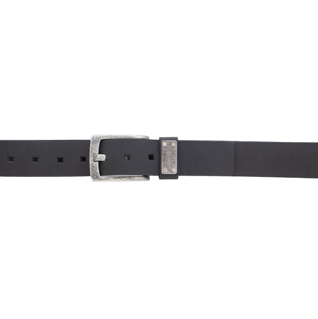 Silver Jeans Co. Ceinture en cuir véritable gaufré linéaire 38 mm
