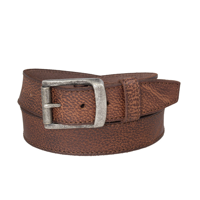 Silver Jeans Co. 40mm Genuine Leather Belt with Vintage Pebble Grain Finish