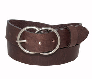 Silver Jeans Co. Ceinture en cuir véritable à double joint torique 35 mm