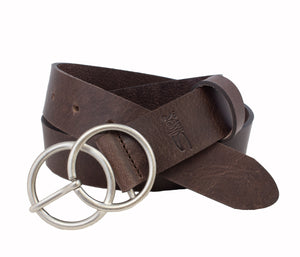 Silver Jeans Co. Ceinture en cuir véritable à double joint torique 35 mm