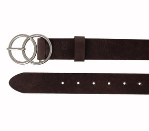 Silver Jeans Co. Ceinture en cuir véritable à double joint torique 35 mm