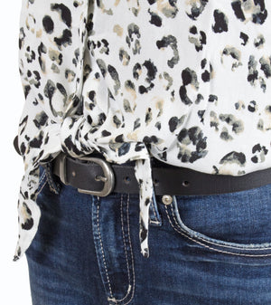 Silver Jeans Co. 25MM Genuine Leather Belt Double Loop