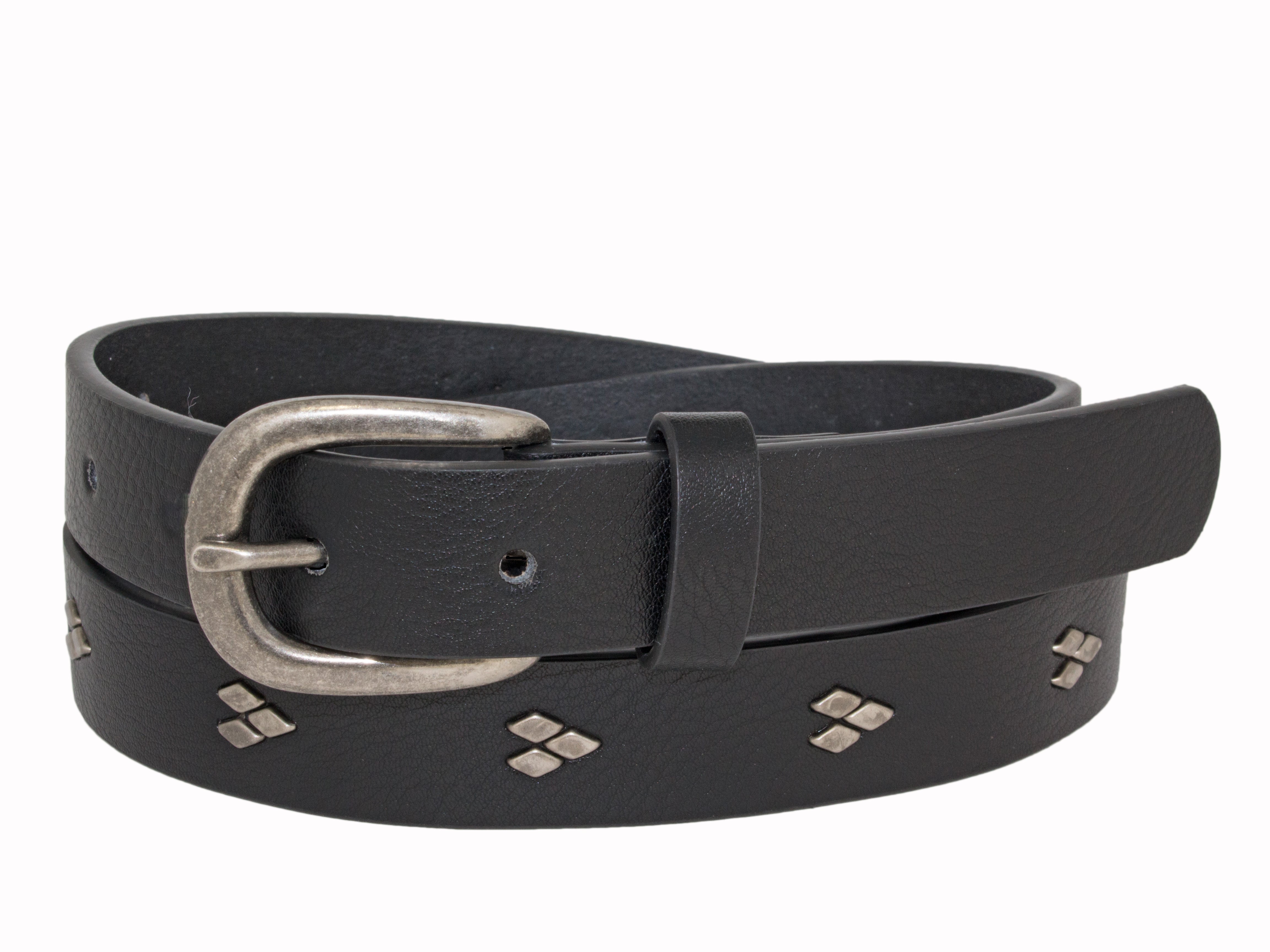 Silver Jeans Co. 25MM Genuine Leather Belt With Strap Detail
