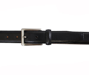 Smooth Hand Finished and Stitched Italian Full Grain Leather Belt