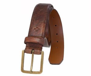 Ceinture en cuir au fini craquelé