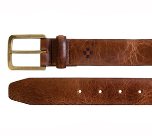 Ceinture en cuir au fini craquelé