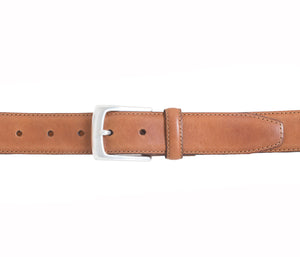 Stitched Edge Full Grain Italian Pull-up Leather Belt