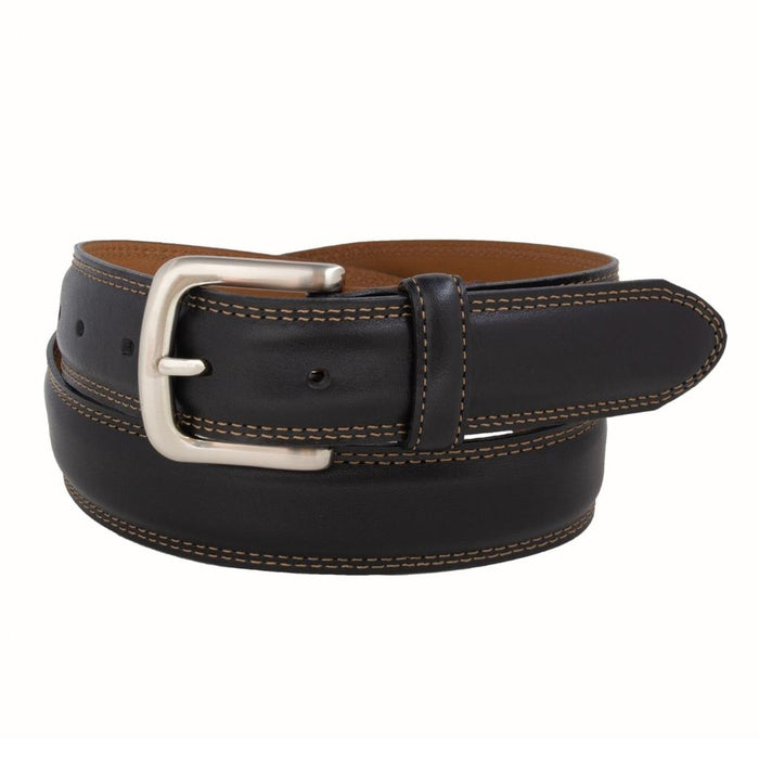Padded and Stitched Italian Full Grain Leather Belt