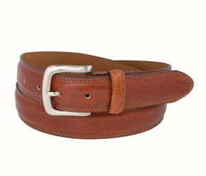 Padded and Stitched Italian Full Grain Leather Belt