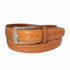 Stitched Feather Edge Smooth Italian Full Grain Leather Belt