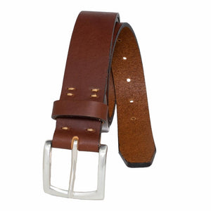 Naturally Shrunken Italian Full Grain Leather Belt