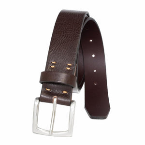 Naturally Shrunken Italian Full Grain Leather Belt