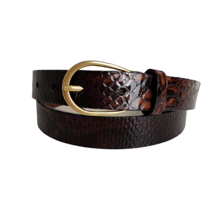 Lily-25mm Italian Patent Leather Belt